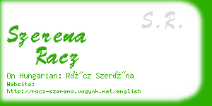 szerena racz business card